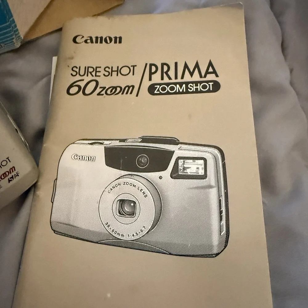 Canon Sure Shot 60 Zoom 35mm Point & Shoot Auto Focus Film Camera READ